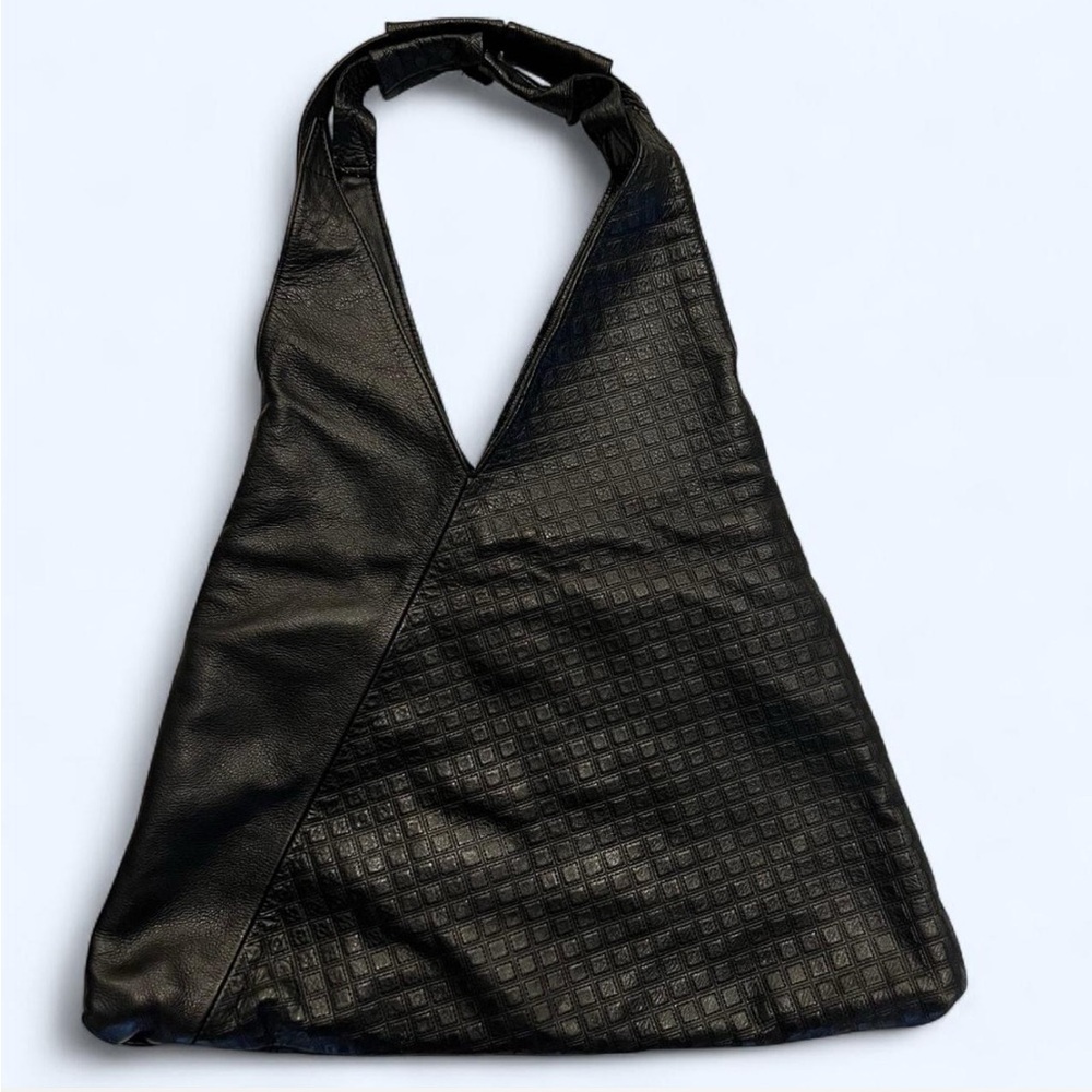 Laura Di Maggio Genuine Leather Triangle Geometric Tote
